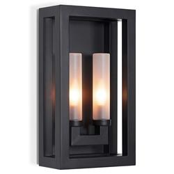 Montecito Black Iron Double Arm Outdoor Sconce|