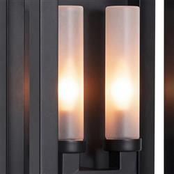 Montecito Black Iron Double Arm Outdoor Sconce|