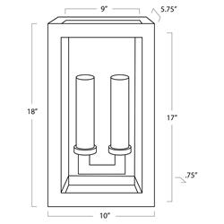 Montecito Black Iron Double Arm Outdoor Sconce|