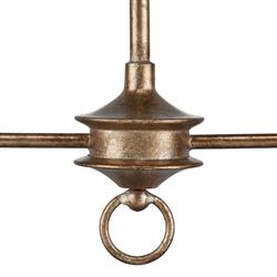 Brittany French Country Bronze Linear Chandelier|