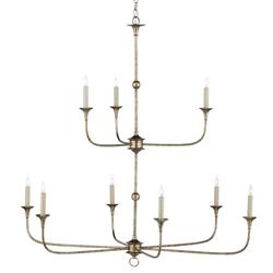 Brittany French Country Bronze Candle Style Chandelier - Large|