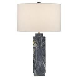 Sharina Modern Classic Jade Marble Grey Table Lamp|