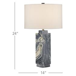 Sharina Modern Classic Jade Marble Grey Table Lamp|