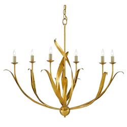 Sharon French Country Antique Gold Iron Candle Style Chandelier - Small|