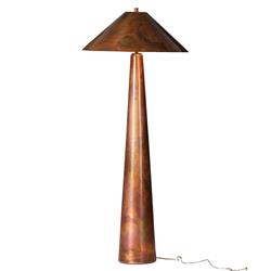 Fern Mid Century Modern Iridescent Acid Wash Stainless Steel Floor Lamp|