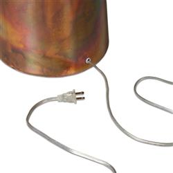 Fern Mid Century Modern Iridescent Acid Wash Stainless Steel Floor Lamp|