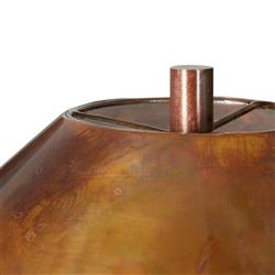 Fern Mid Century Modern Iridescent Acid Wash Stainless Steel Floor Lamp|