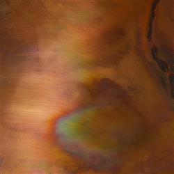 Fern Mid Century Modern Iridescent Acid Wash Stainless Steel Floor Lamp|