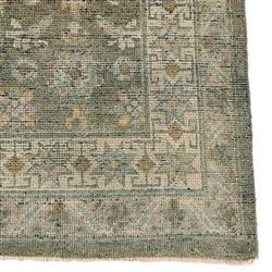 Franchesca French Country Green Wool Oushak Patterned Hand Knotted Rug - 8'x10'|