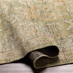 Franchesca French Country Green Wool Oushak Patterned Hand Knotted Rug - 8'x10'|