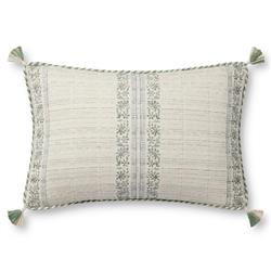 French Country Sage Cotton Down Fill Decorative Lumbar Pillow - 13x21|