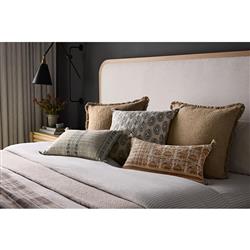 French Country Sage Cotton Down Fill Decorative Lumbar Pillow - 13x21|