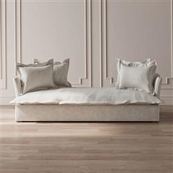 Alanna Modern Classic Portofino Grey Bedroom Bench|