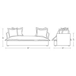 Alanna Modern Classic Portofino Grey Bedroom Bench|