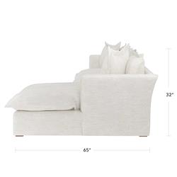 Alanna Modern Portofino Pumice 2-Piece Sectional - 133"W|