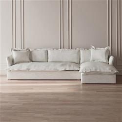 Alanna Modern Classic Braden Bisque 2-Piece Sectional - 133"W|