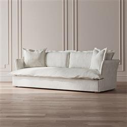 Alanna Modern Classic Ashford Cream Performance Sofa - 98"W|