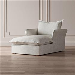 Alanna Modern Classic Braden Bisque Chaise Lounge|
