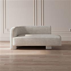 Isla Modern Classic Oslo Ivory Performance Chaise Lounge|