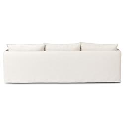 Andrew Modern Off White Linen Slipcovered Outdoor Sofa - 96"W|