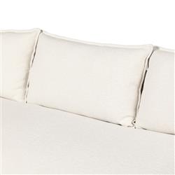 Andrew Modern Off White Linen Slipcovered Outdoor Sofa - 96"W|