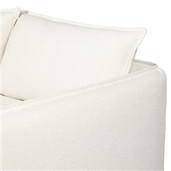 Andrew Modern Off White Linen Slipcovered Outdoor Sofa - 96"W|
