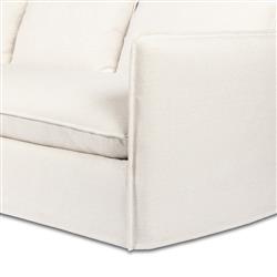 Andrew Modern Off White Linen Slipcovered Outdoor Sofa - 96"W|