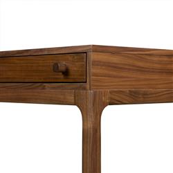 Nery Mid Century Modern Brown Walnut Wood Rectangular Office Desk|