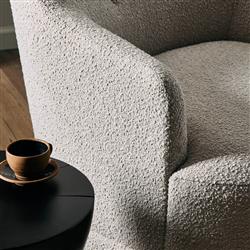 Mariel French Country Beige Performance Tufted Chair|