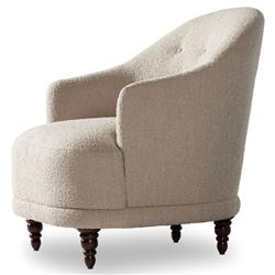 Mariel French Country Beige Performance Tufted Chair|