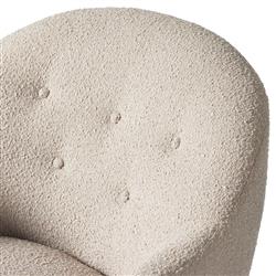 Mariel French Country Beige Performance Tufted Chair|