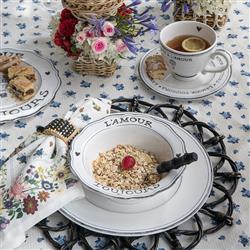 Juliska L'Amour Toujours French Country White Ceramic Cofftea Cup|