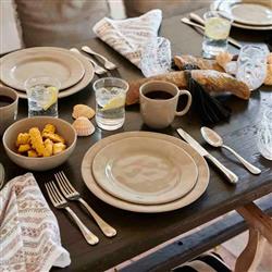 Juliska Puro Modern Classic Taupe Ceramic 16 Piece Place Setting|