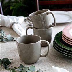 Juliska Puro Modern Classic Taupe Ceramic 16 Piece Place Setting|