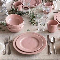 Juliska Puro Modern Classic Blush Ceramic 16 Piece Place Setting|