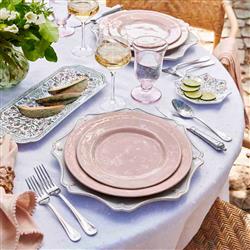 Juliska Puro Modern Classic Blush Ceramic 4 Piece Place Setting|