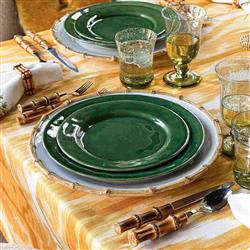 Juliska Puro Modern Classic Basil Ceramic 4 Piece Place Setting|