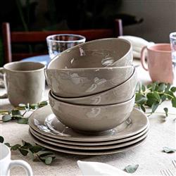 Juliska Puro Modern Classic Taupe Ceramic Mug|