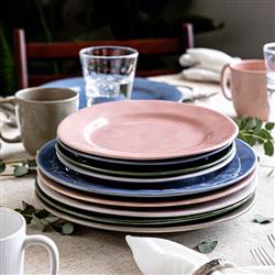 Juliska Puro Modern Classic Taupe Ceramic Dinner Plate|