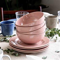 Juliska Puro Modern Classic Blush Ceramic Cereal Bowl|