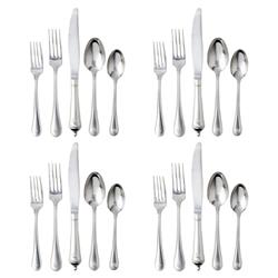 Juliska Berry &amp; Thread French Country Bright Satin Steel 20 Piece Flatware Set|