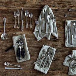 Juliska Berry &amp; Thread French Country Bright Satin Steel 20 Piece Flatware Set|