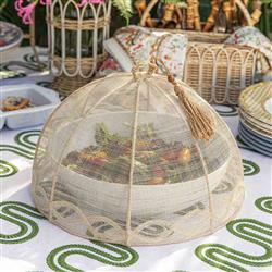 Juliska Tuileries Garden French Natural Woven Abaca Food Cover - Set of 2|