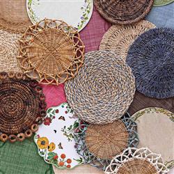 Juliska Tuileries Garden French Country Mulberry Woven Abaca Placemat|