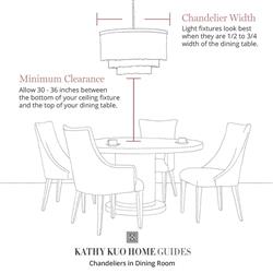 Clay French Distressed Vintage Gold Iron Column Chandelier - Large|