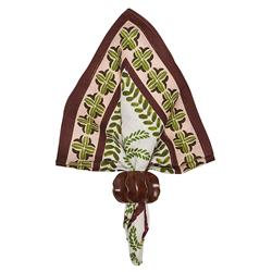 Oasis Global Green Palm White Linen Napkin - Set of 4|