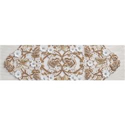 Papillon Hollywood Regency Gold Glass Beaded Runner|