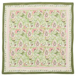 Mira French Country Green Floral Linen Napkin - Set of 4|