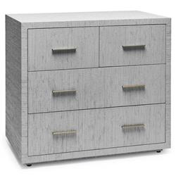 Livia Modern Classic Mist Grey Sisal Bachelor Chest|