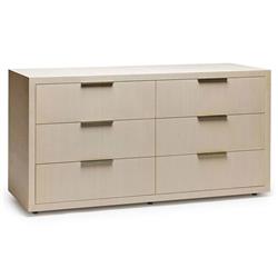 Montaigne Modern Classic Desert Beige Sisal Silver Iron Double Dresser|